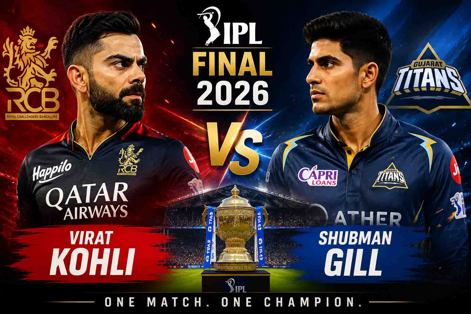 IPL ఫైనల్‌లో కోహ్లీ vs గిల్.. రెండో ట్రోఫీ ఎవరి సొంతం?