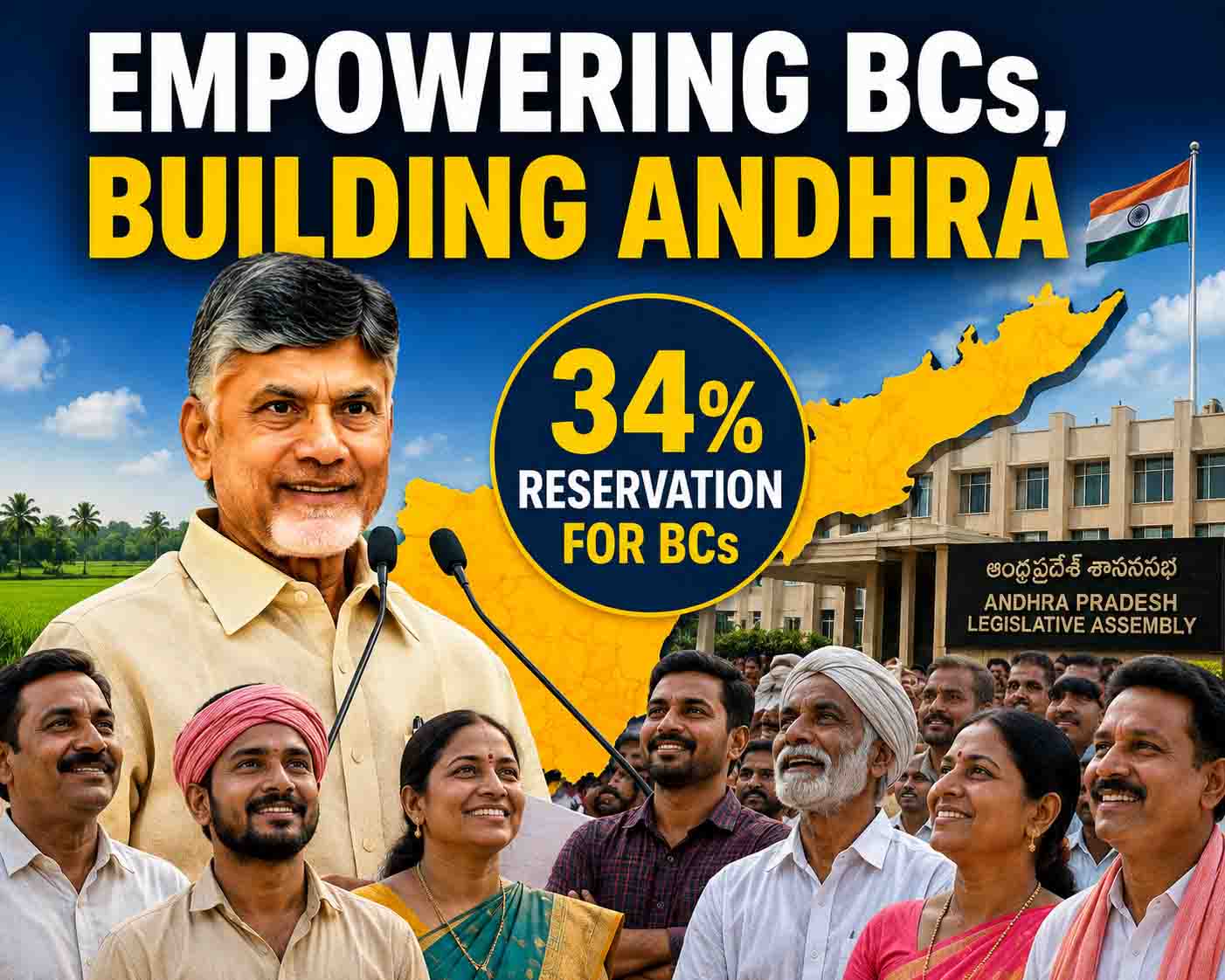 బీసీలకు 34 శాతం కోటా.. ఏపీ సర్కార్ సంచలన నిర్ణయం